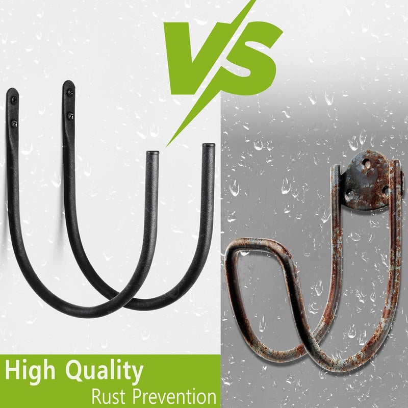 Lifyzoon Garden Hose Holders Mount: Wall Mount Hose Hangers for Outside - 2Pcs Rust-Proof Water Hose Racks Hanging Hooks for Outside Garden Expandable Hose - Image 5